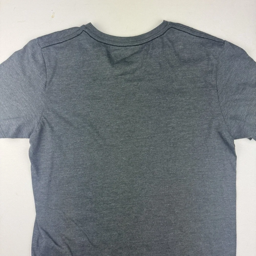 Calvin Klein Jeans Boys L 14 16 Gray V Neck T Shirt Embroidered CK Logo